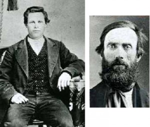 (left) William Shobert at the age of about 19, taken in about 1868. (right) Napoleon Shobert a one time constable in the Ridgefield area